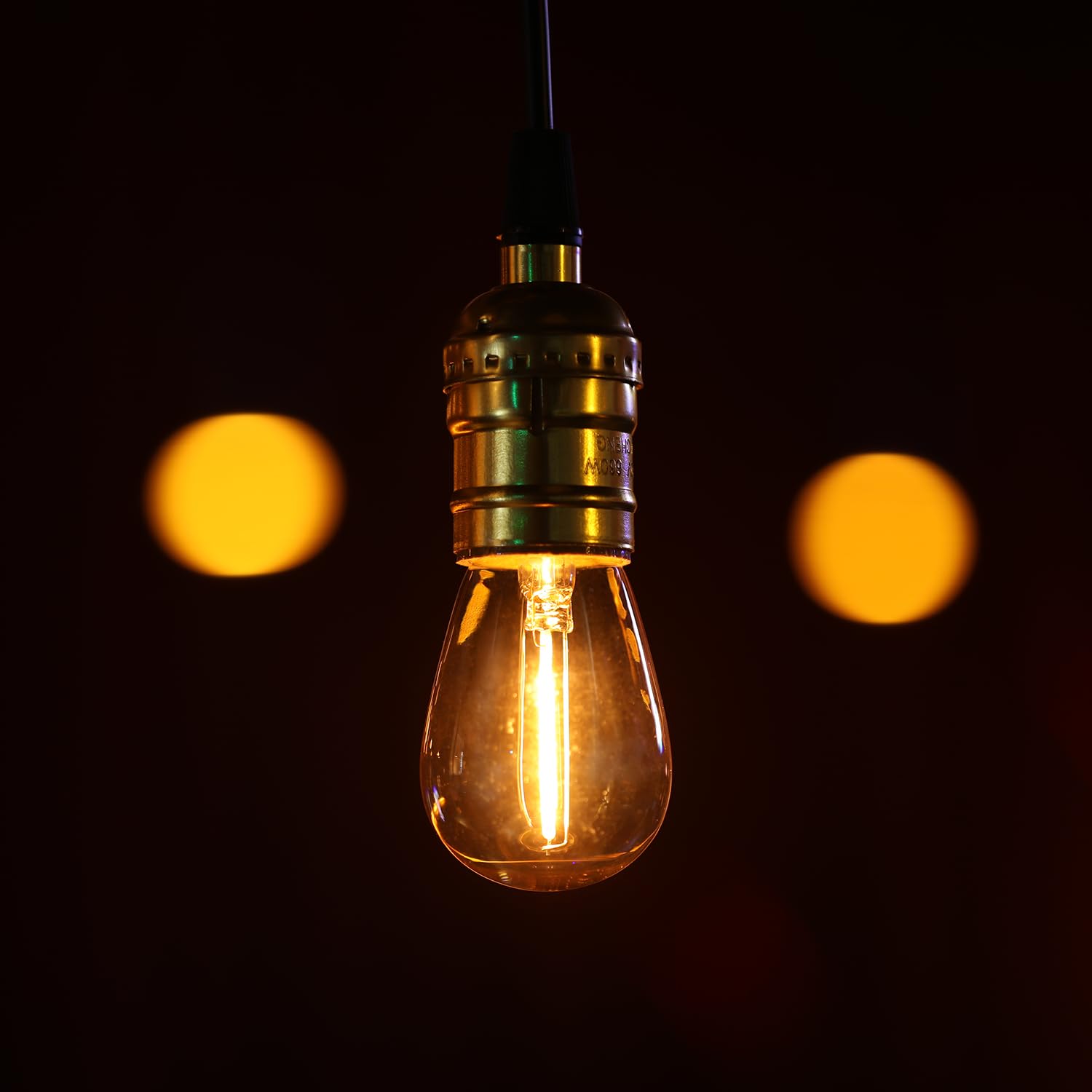 TORCHSTAR 25-Pack S14 LED Bulbs, 2200K Amber Glass, E26 Base, Non-Dimmable Filament Light, Warm Ambiance