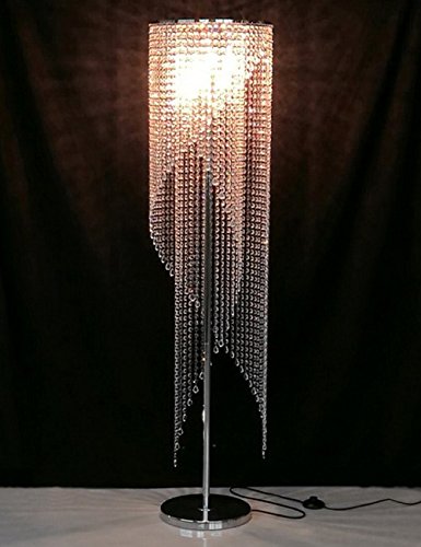 Surpars House Crystal Floor Lamp, Modern Lava Lamp, Silver Chrome, Model S0170044