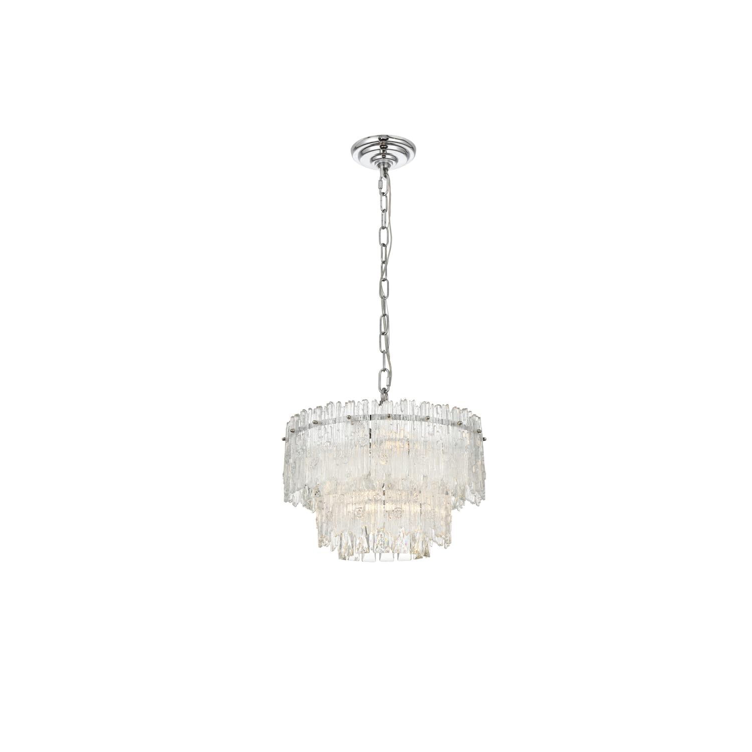 Elegant Lighting Emilia 15 inch Pendant Light in Chrome