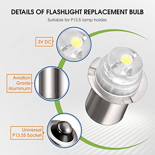 Honoson LED Replacement Bulb, 30 Lumen, 3-Volt, Glass, Model 41-1643, 3 Count Pack