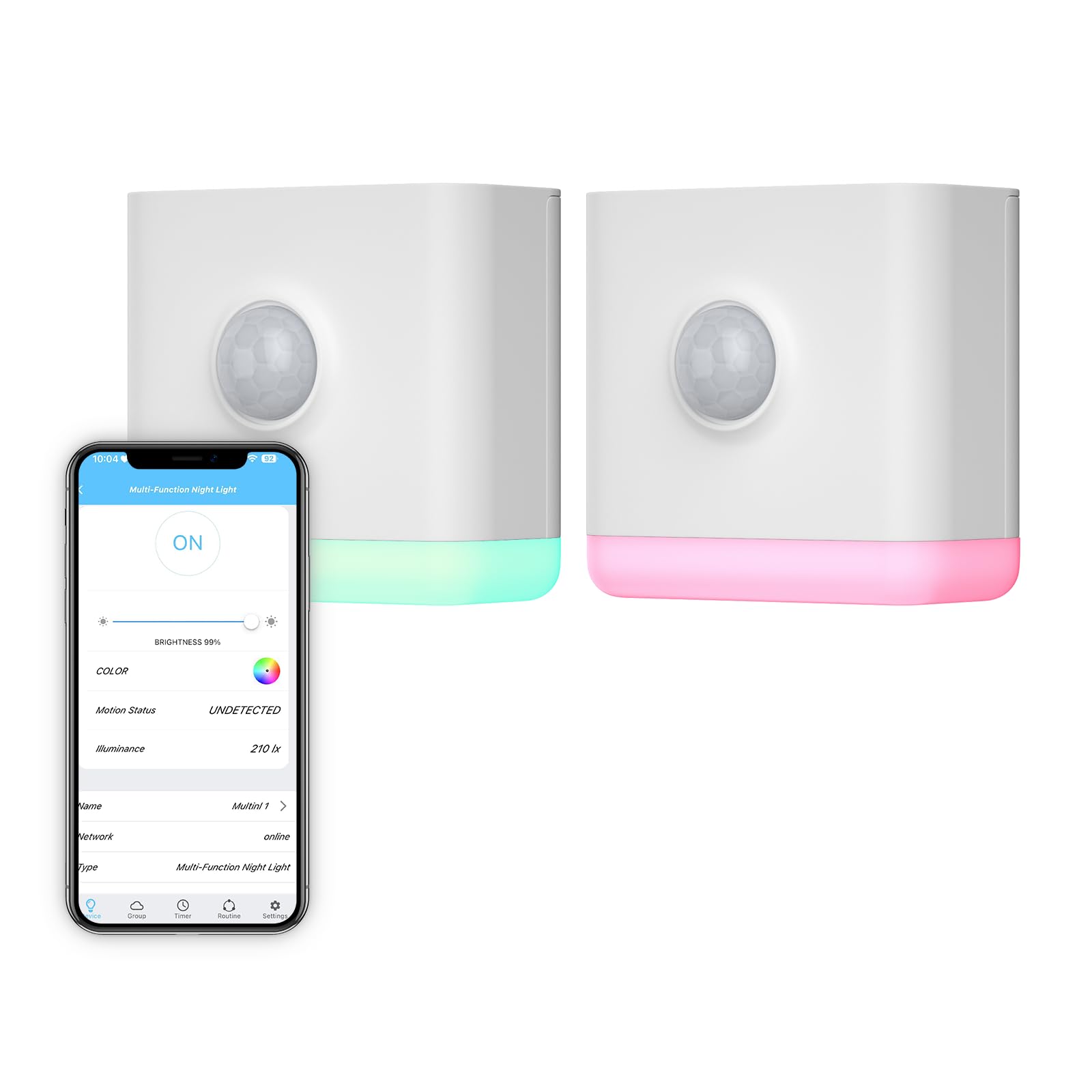 Thirdreality Multi-Function Night Light 2 Pack, Zigbee Repeater, 3-In-1 Combines A Motion Sensor, A Illumination Sensor And Rgb Color Night Light, 1-100% Adjustable Brightness, Zigbee Hub Required