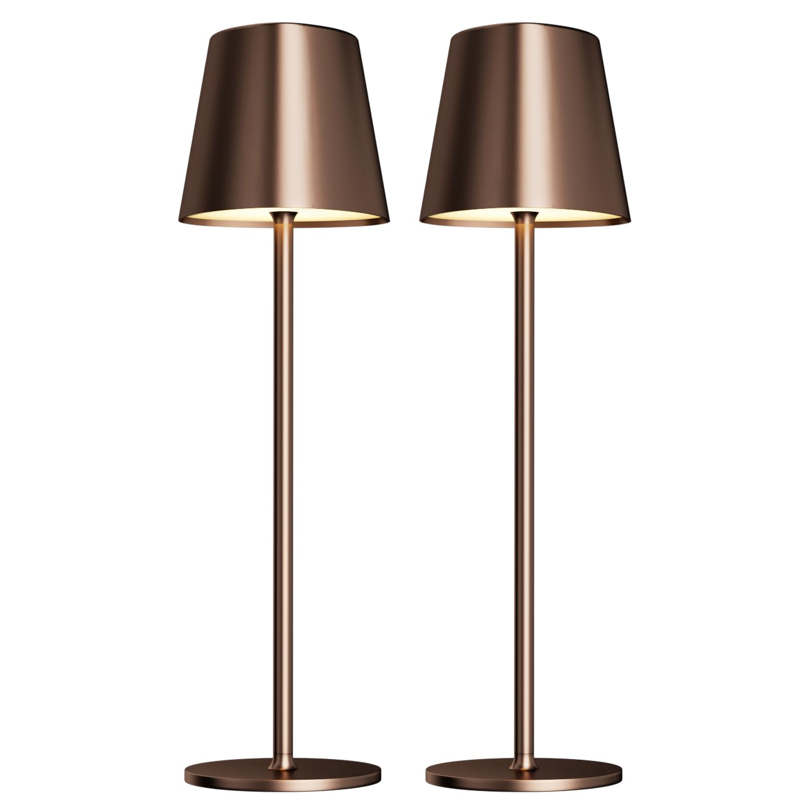 Kakanuo Cordless Table Lamps Set of 2, Portable LED Battery Operated Lamp, Wireless Rechargeable Lamp, 3 Color Stepless Small Ta