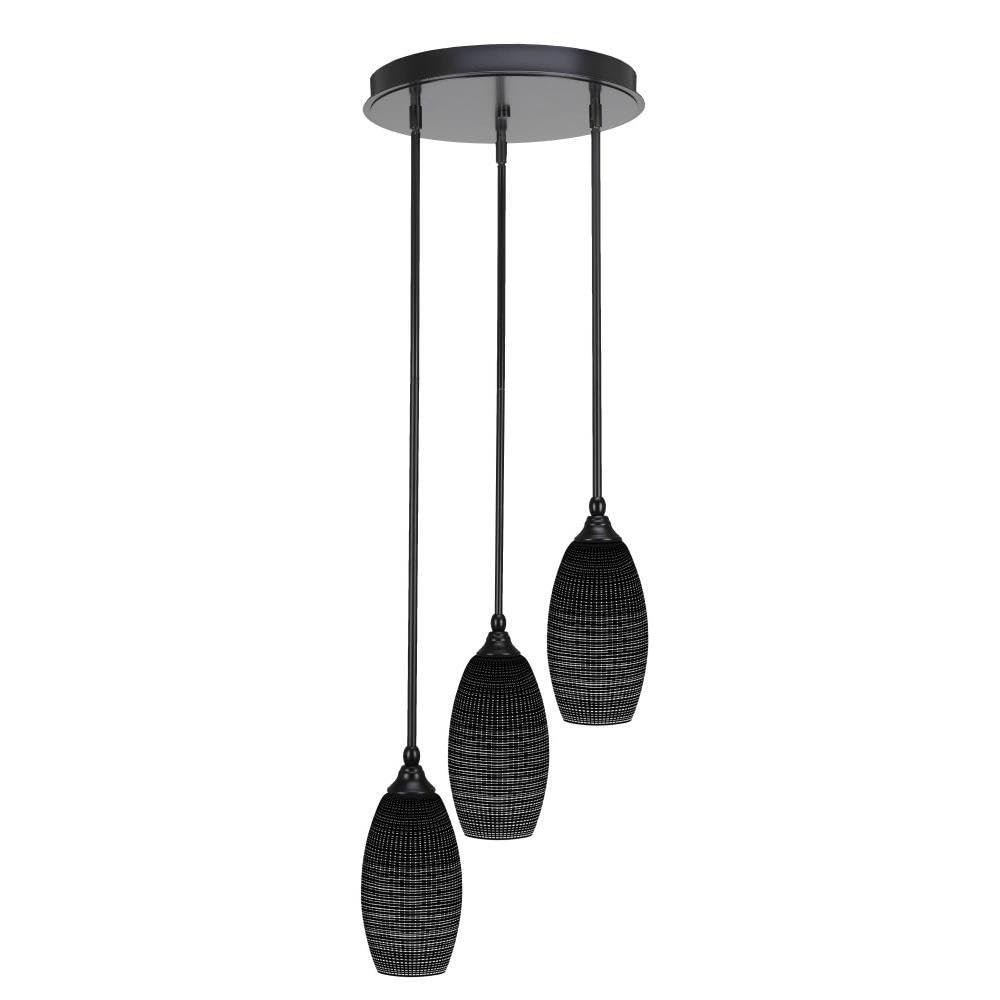 Empire 3 Light Cluster Pendalier in Matte Black (2143-MB-4049)