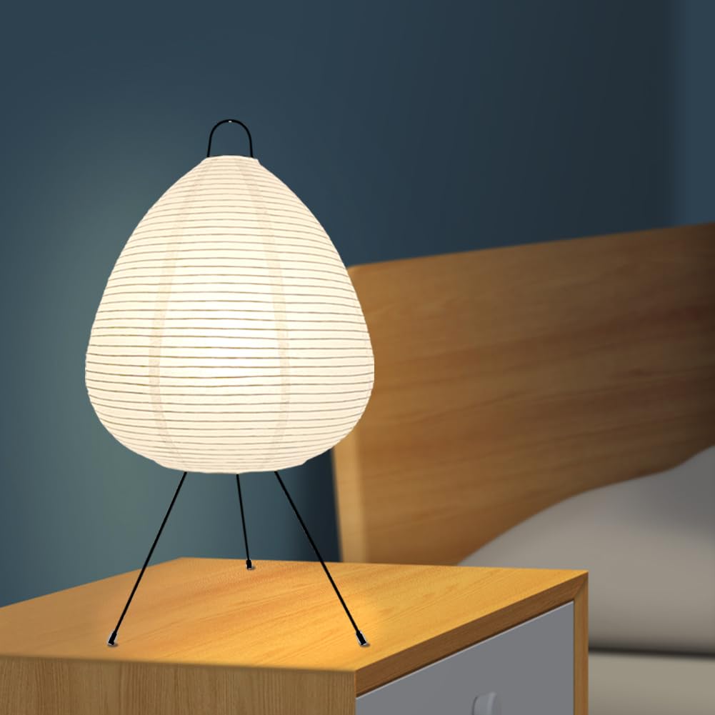 Yy Yearchy Table Lamp Paper Lamp Standing Lamps With Rice Paper Shade For Bedroom Livingroom(Lamp Shape)