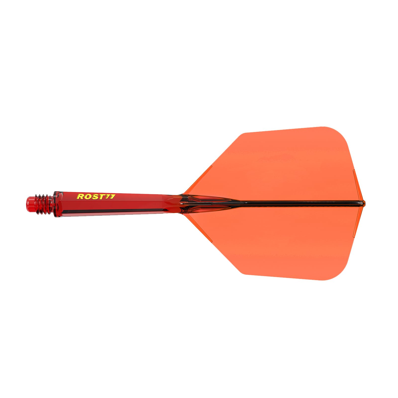 CUESOUL Dart Shaft and Flight Set, Big Wing Shape, M-28mm, Red with Yellow Logo