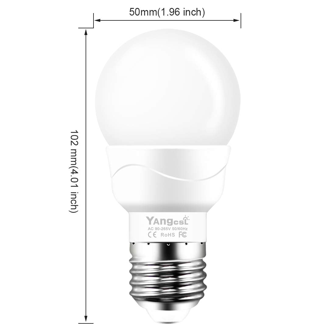 Yangcsl RGB LED Light Bulbs, 40W Equivalent, Daylight White & RGB, E26 Base, 10 Count Pack