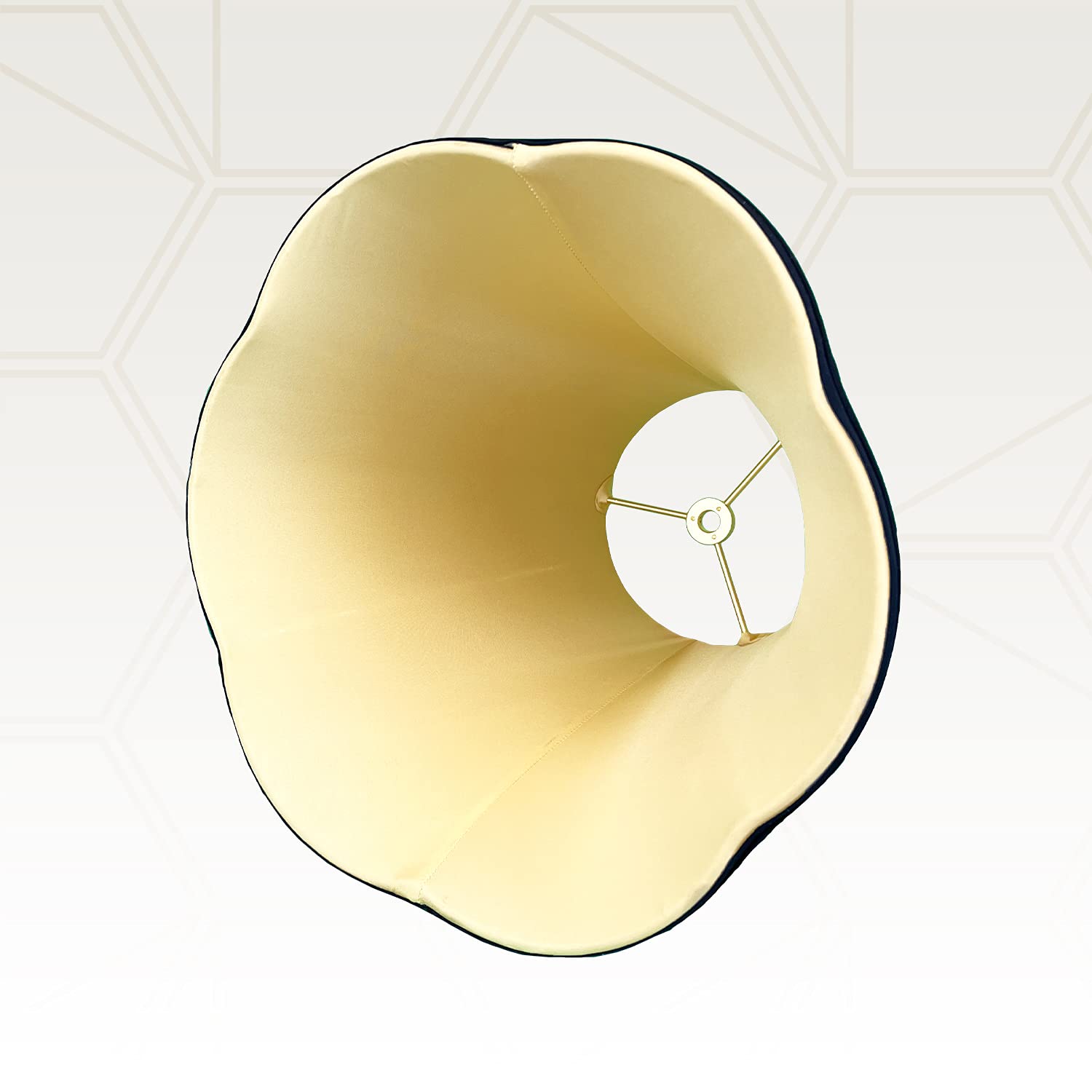 Royal Designs Flare Bottom Outside Corner Scallop Bell Lamp Shade, Black, 5&quot; X 10&quot; X 8.25&quot;