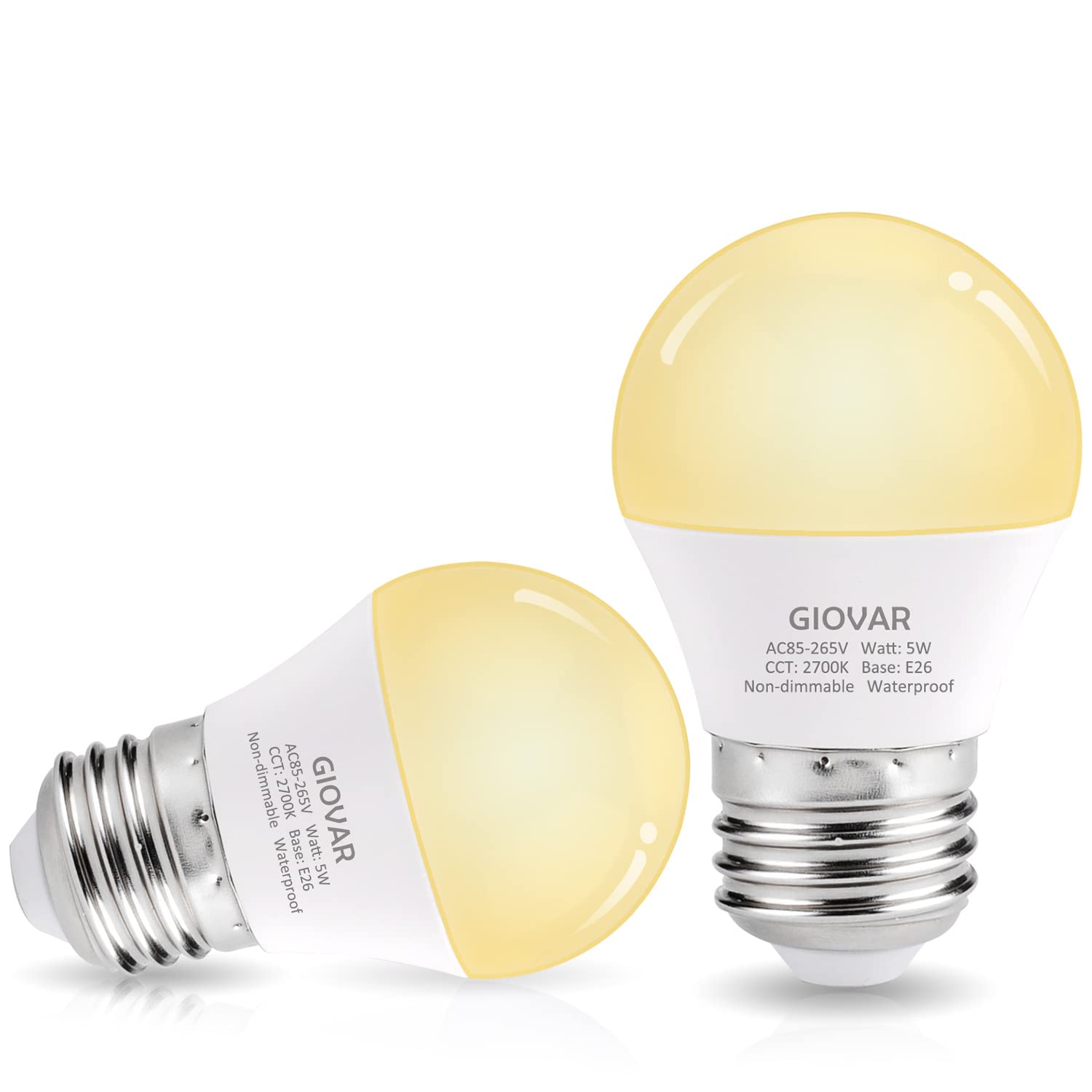 Giovar Led Range Hood Light Bulbs Replacement, 40 Watt Equivalent, Led Appliance Bulb For Refrigerator/Stove Hood/Fridge, 2700K