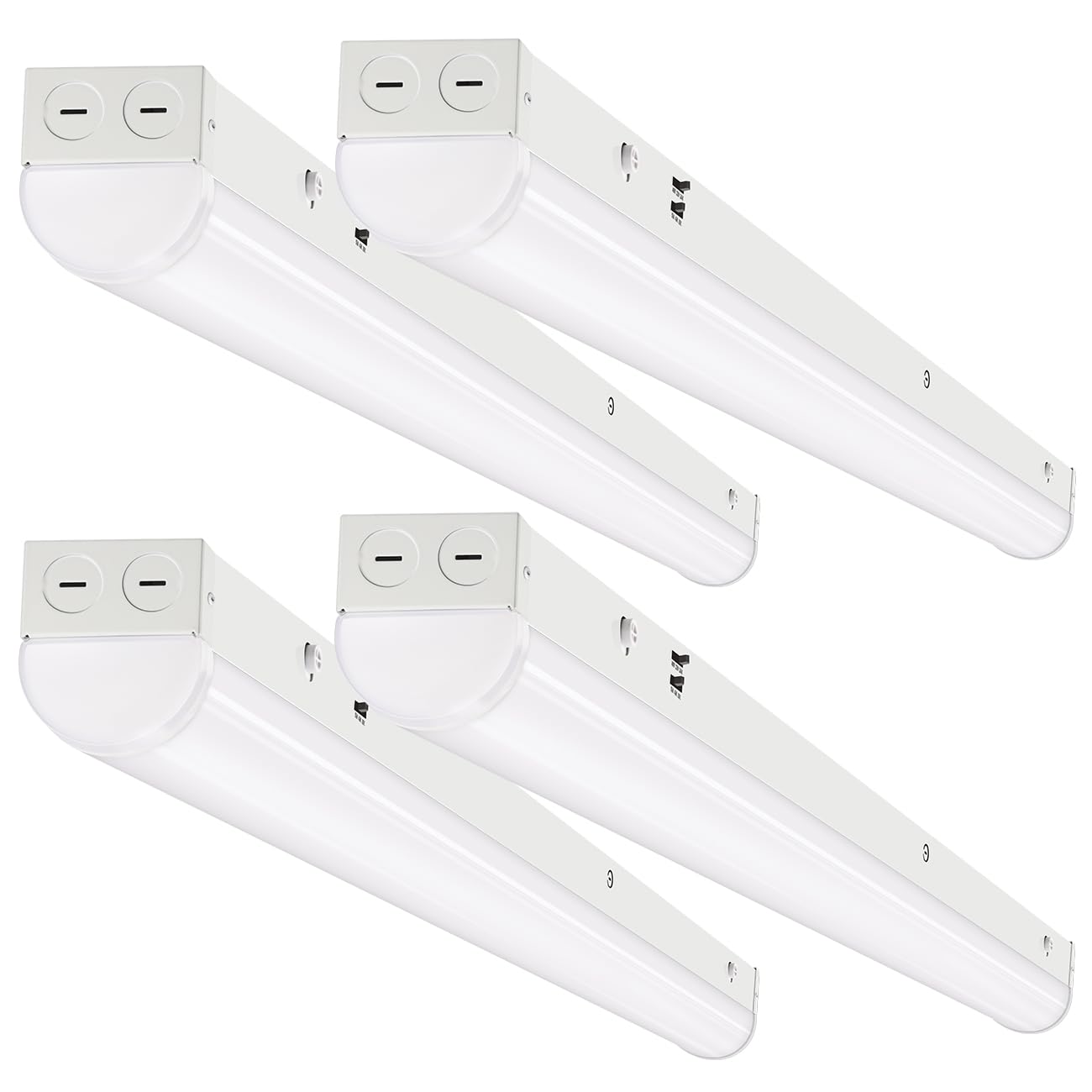 Dakason 4Ft Led Linear Light Fixture  4 Foot Led Shop Lights 40/32/24W 35/40/5000K Cct Selectable  4Feet Commercial Bay Lighting Fluorescent Tube Replacement For Office Garage 4 Pack