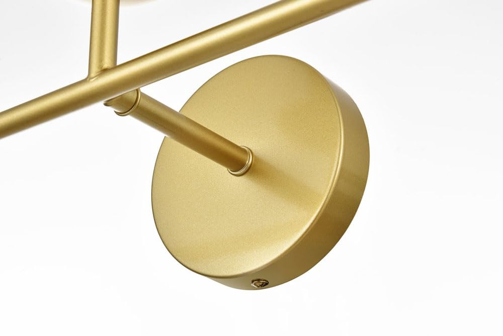 Living District Genesis 3-Light Iron & Glass Bath Sconce in Chrome/Clear