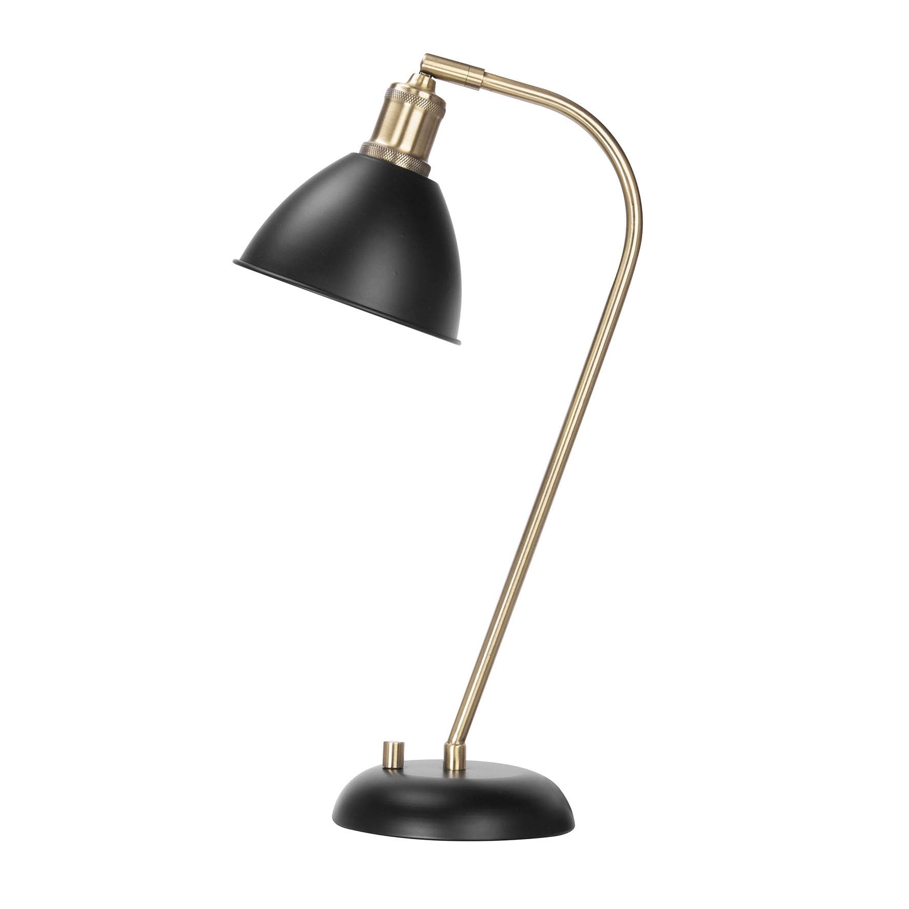 HarvestLand Halo Desk Lamp Black and Brass - Adjustable Table Lamp with Solid Metal Base, Industrial Desk Lamps for Home Office,