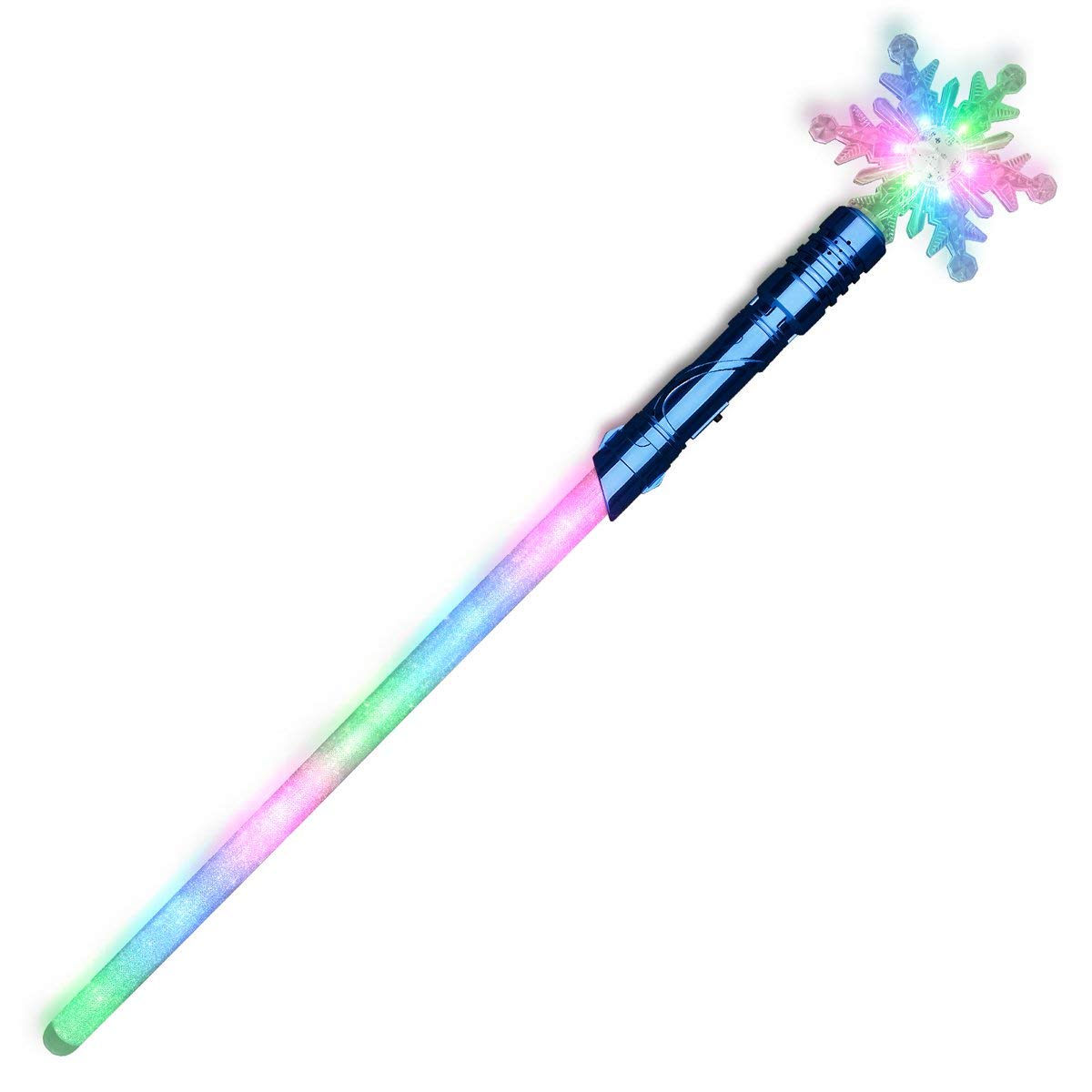blinkee LED Snowflake decorative replica cutting edge - Medium, Plastic, Blue/Green/Pink, Model 1455057