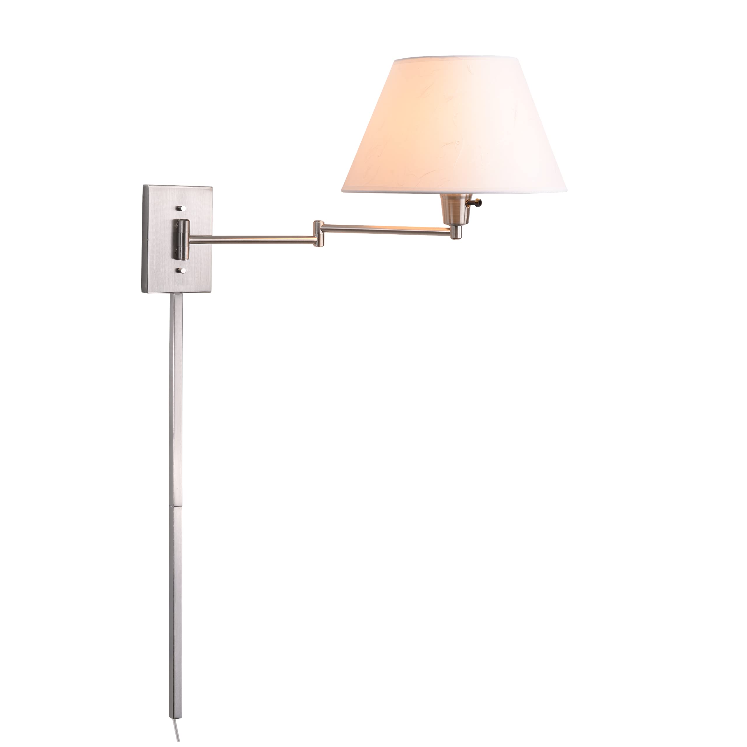 Kenroy Home Wall Swing Arm Lamp, Medium, Brushed Steel, Alloy Steel, Model 30110BS