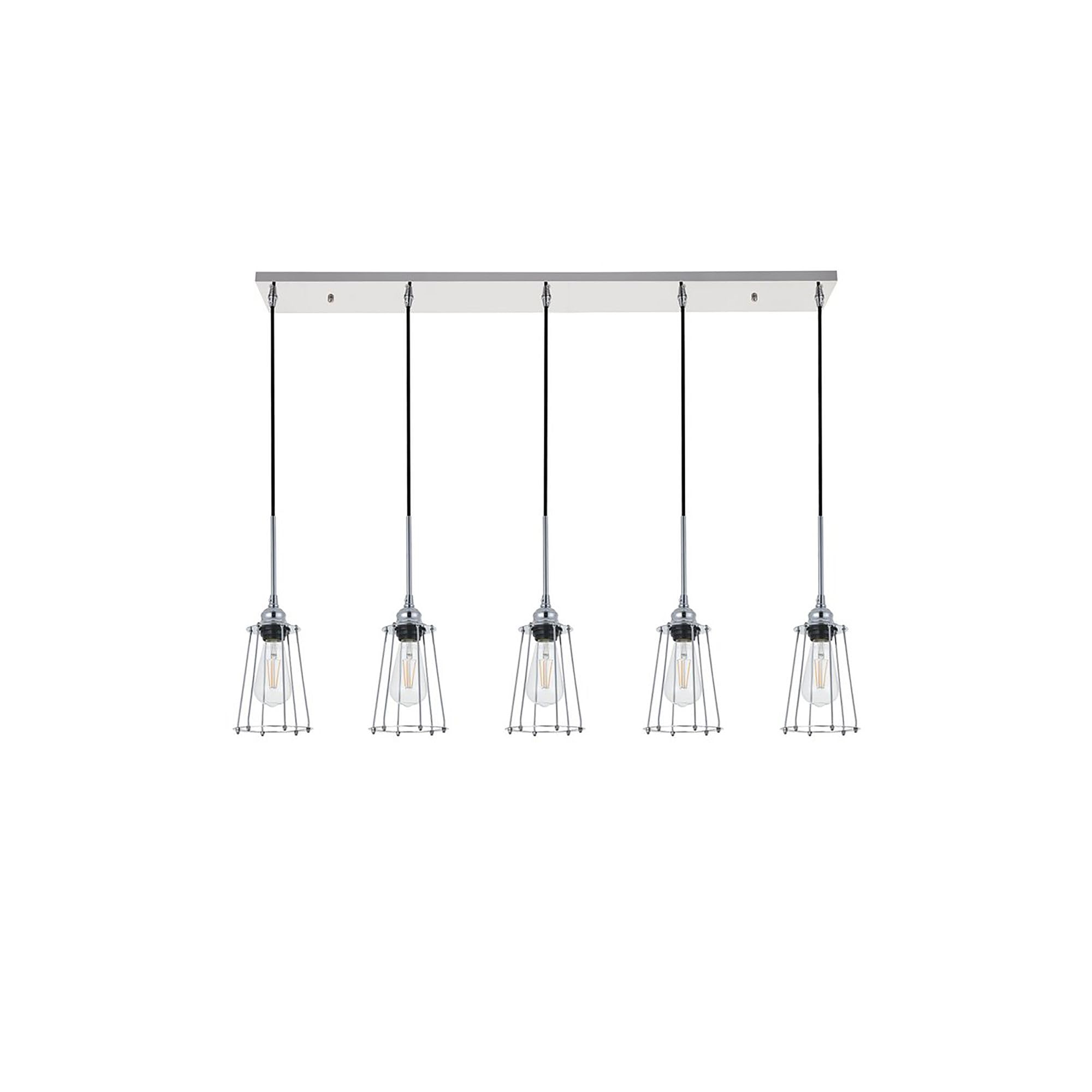 Living District Indoor Modern Home Decorative Bright Ceiling Auspice 5 Light Chrome Pendant
