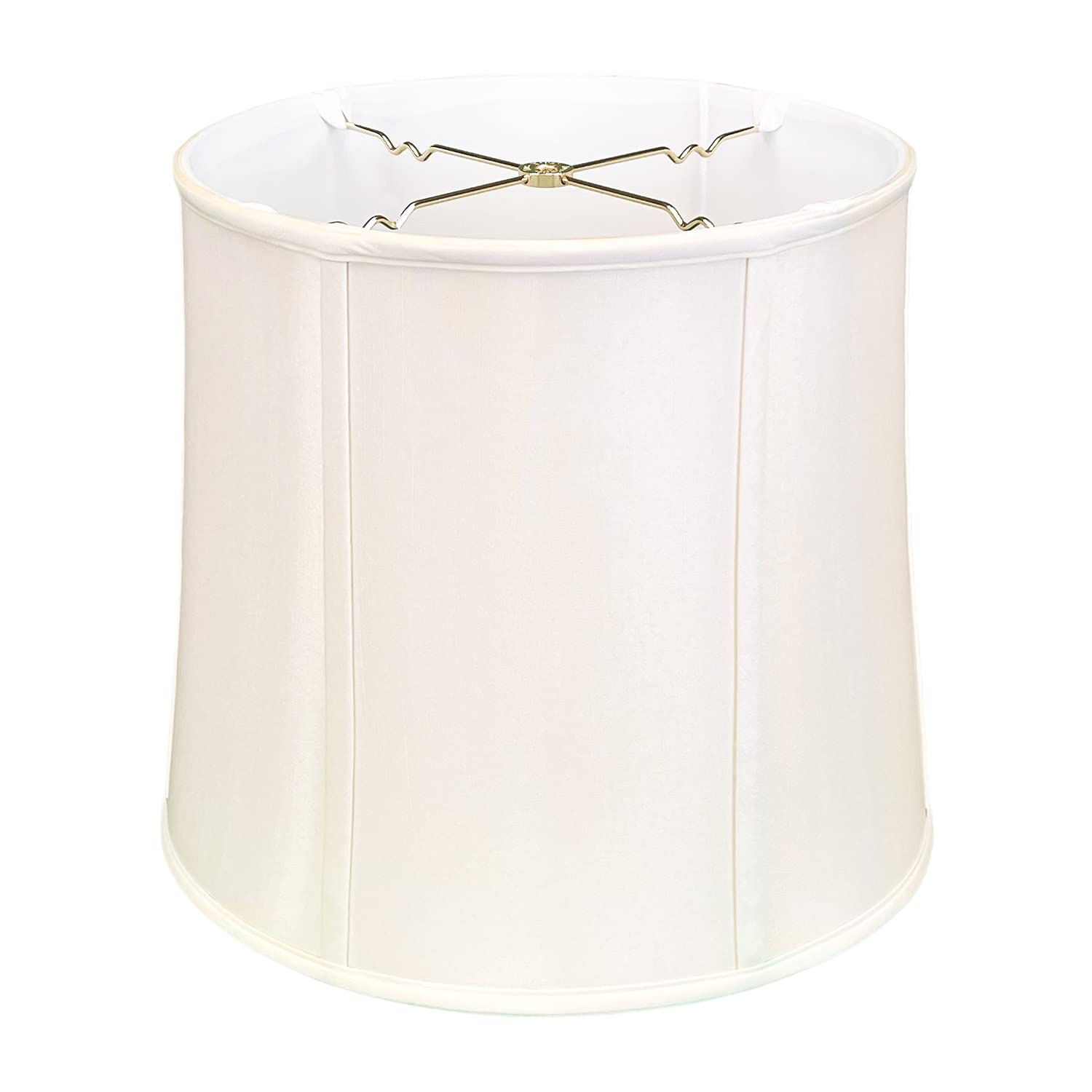Royal Designs, Inc. Basic Drum Lamp Shade, Metal, 13in x 14in x 14in, White, Model BS-719-14WH
