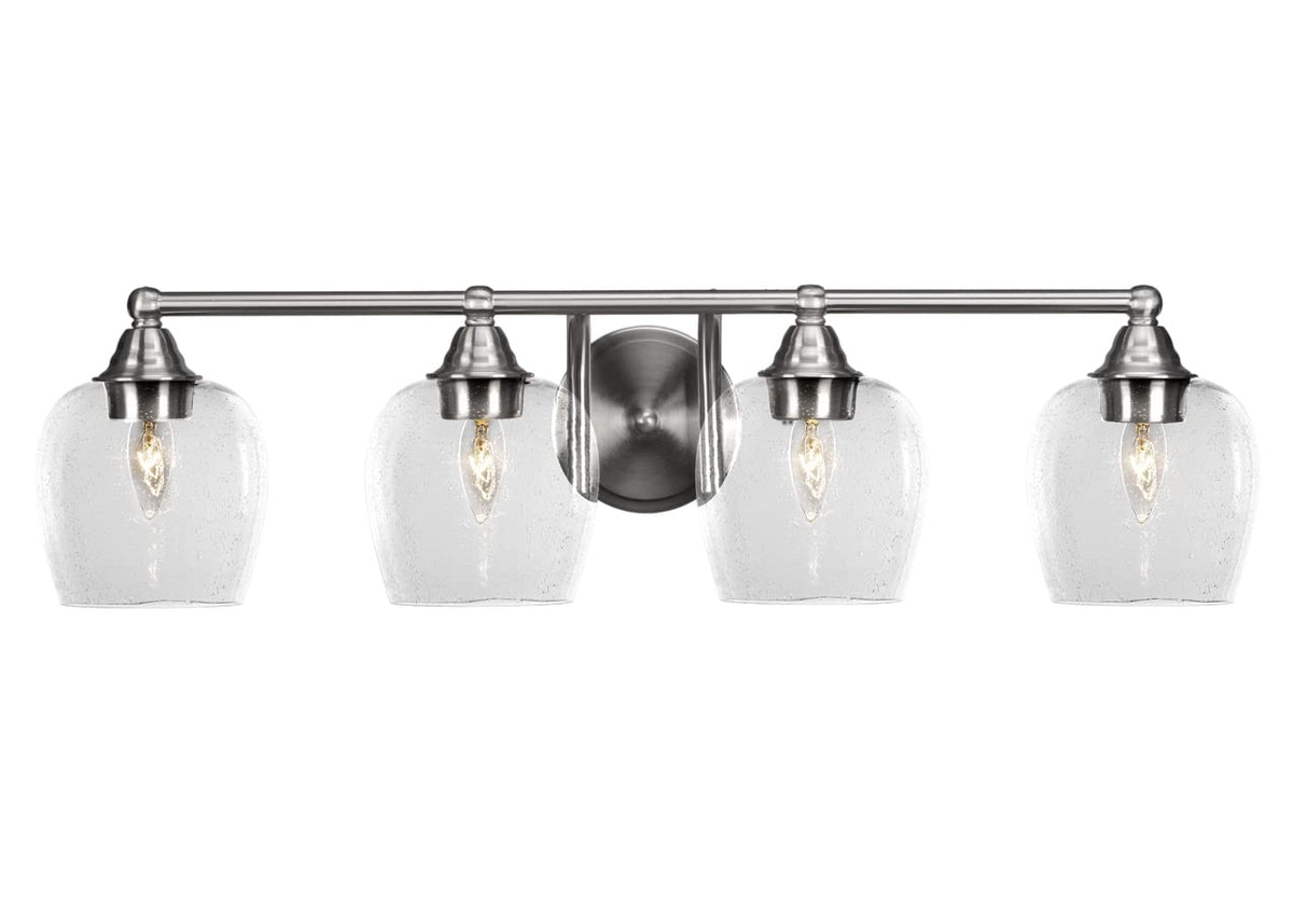 Toltec Lighting Paramount 4 Light Bath Bar In Brushed Nickel (3424-Bn-4810)
