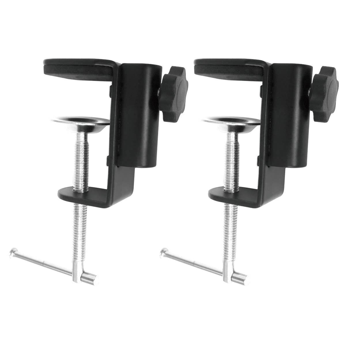 Xinme Desk Lamp Clamp: 2Pack 1/2 Enlarge Hole Replacement C Clamp Desk Light,Magnifying Glass W/ Light,Table Mic Stand,Mic Arm D
