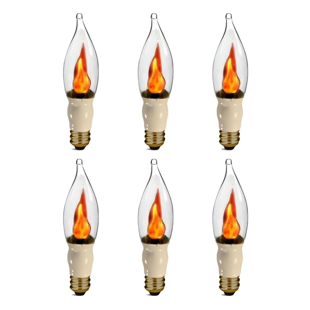 Royal Designs, Inc. Flicker Candelabra Style Led Light Bulbs, E12 Candelabra Base