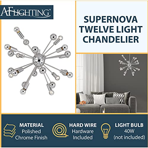 Af Lighting 5695-12H Supernova Twelve Light Chandelier
