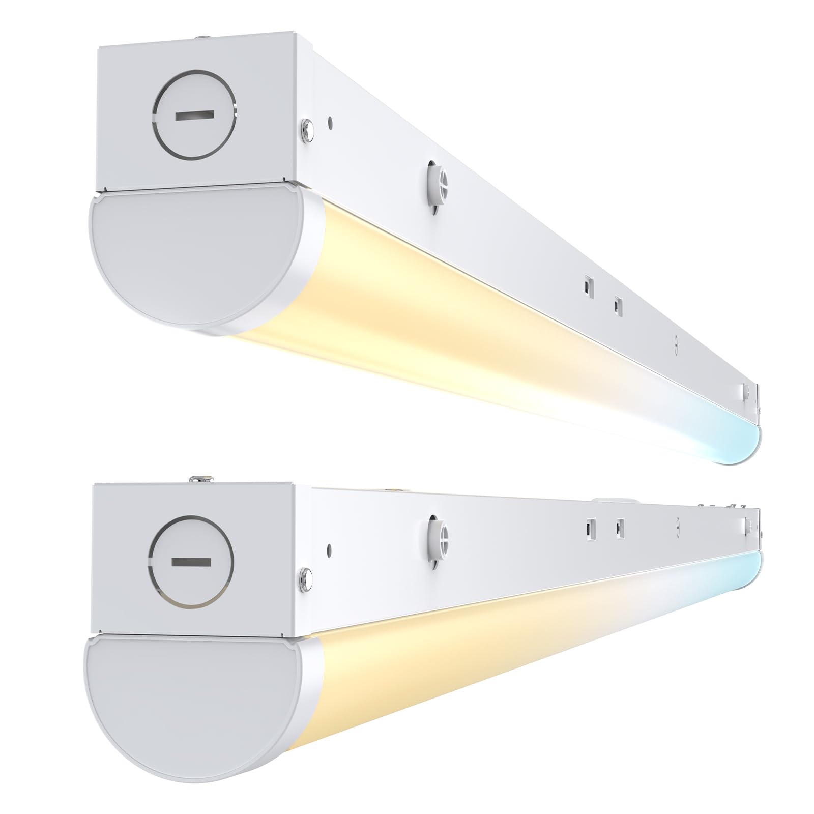 HYPERLITE 4 Foot Led Band Lights: 40/32/24W Linear Band Light Selectable 35/40/5000K  130lm/w 120-277V Commercial Led Shop Light 1-10V Dim Linear Light Fixture for Workshop Basements  UL Listed  2P
