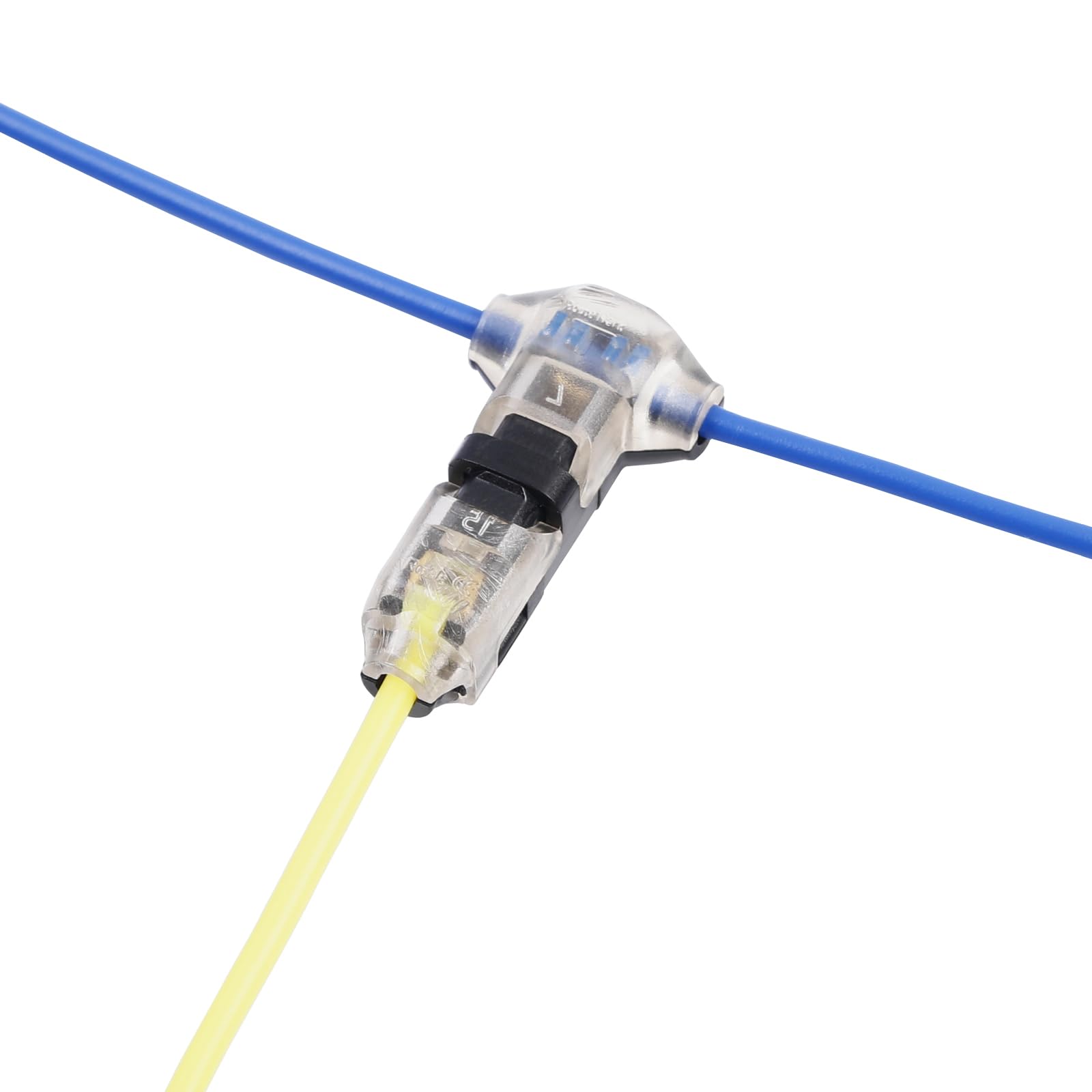 Brightfour T Tap Wire Connectors for 16-20 AWG Wires, No Wire Stripping Wire Splice Connectors, Low Voltage Wire Connectors, Sol