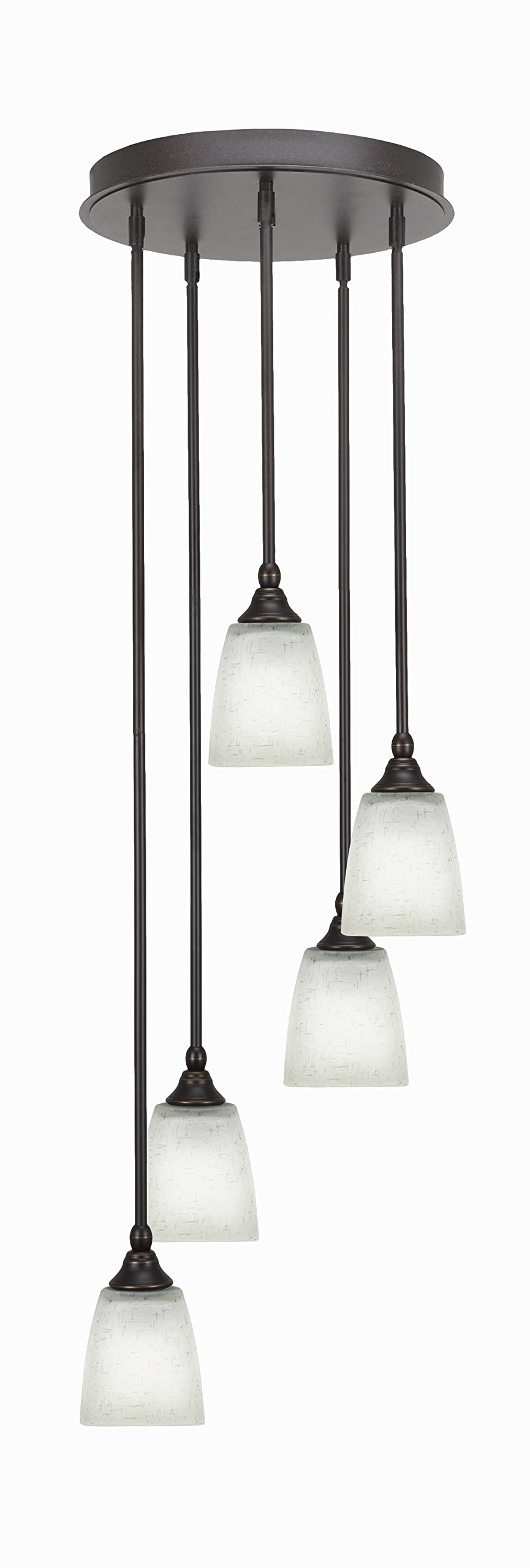 Empire 5 Light Cluster Pendalier in Dark Granite Finish (2145-DG-460)
