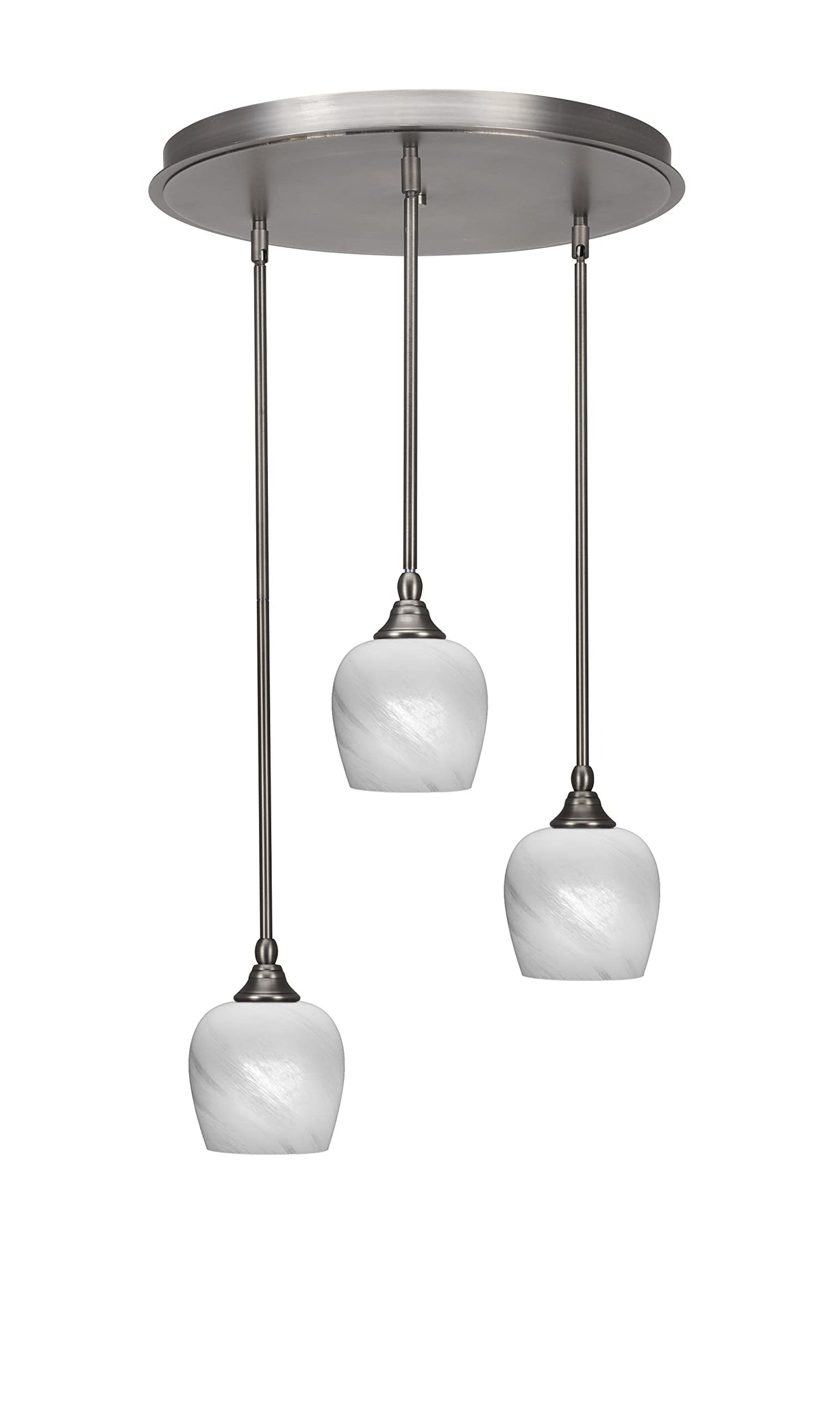 Empire 3 Light Cluster Pendalier in Brushed Nickel Finish (2183-BN-4811)