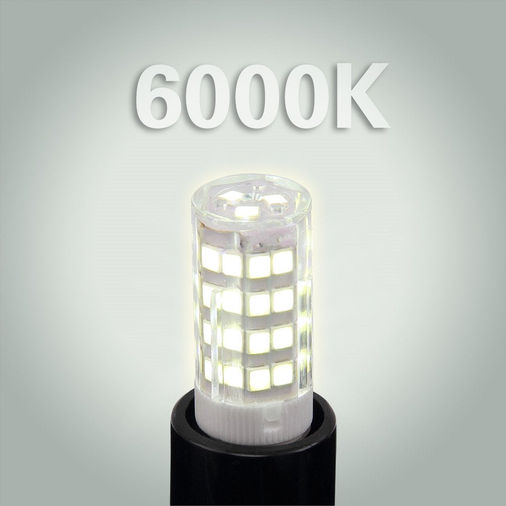 HRYSPN 5W Ba15d LED Light Bulb, 12V/24V, Daylight White, 6000K, 2 Count, Ceramic Replacement Lamp for RV Camper