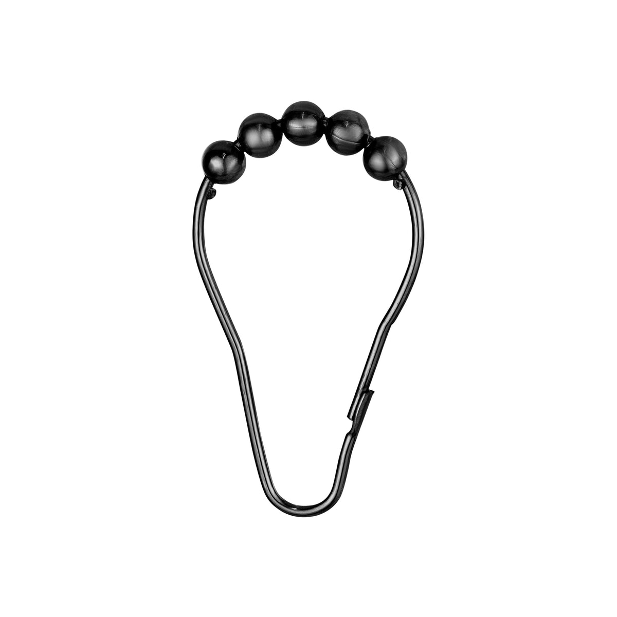 Splash Home Metal Roller Decorative Shower Curtain Hooks, Roller Rings  Rust-Resistant Metal, Double Rolling Curtains Hook, For