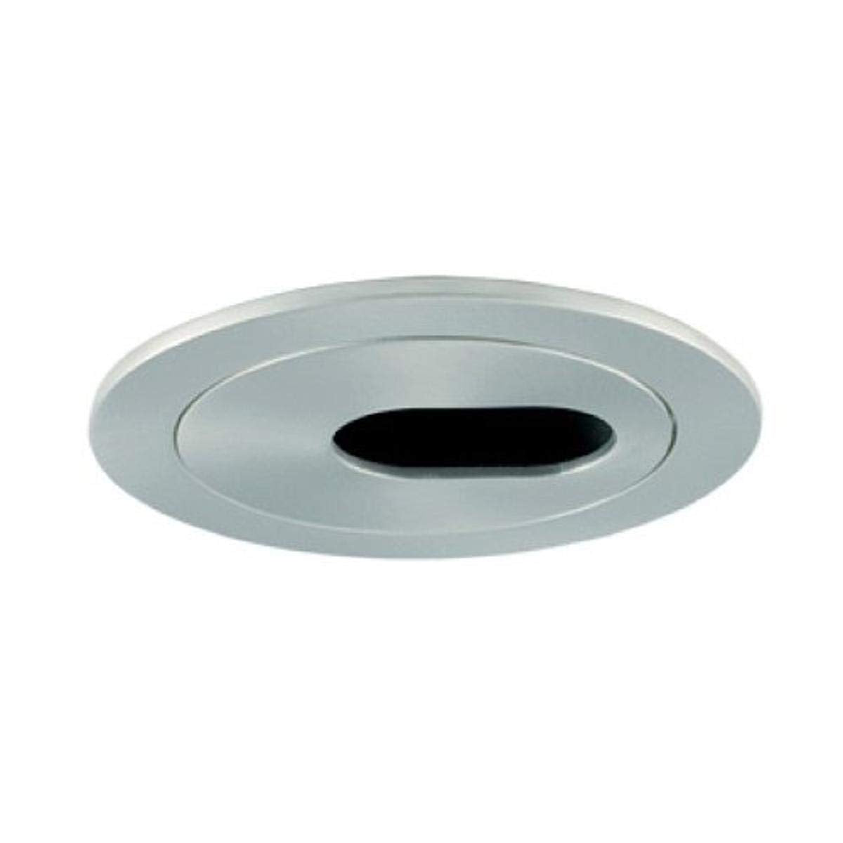 Jesco Lighting Tm403Ch 4-Inch Aperture Low Voltage Trim Recessed Light, Adjustable 2-Piece Oval Slot Aperture, Chrome Finish
