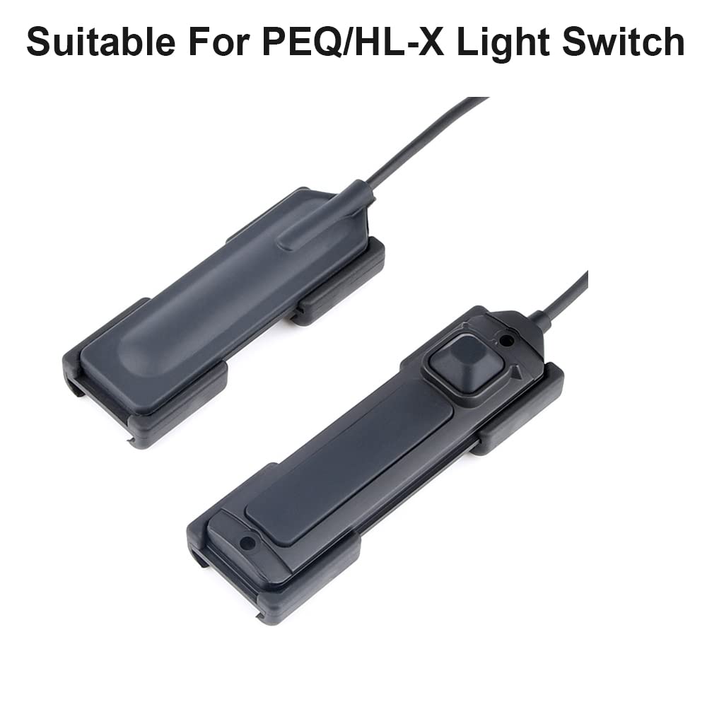 Zamudam Tactical Flash Light Remote Switch Mount Clips, Nylon, Black, 27x25mm, for PEQ-15/HL-X/D2/TL (4 Packs)