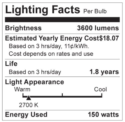 Satco S3479 T10 Medium Base Light Bulb 250W 120V Frosted Glass 1 Count