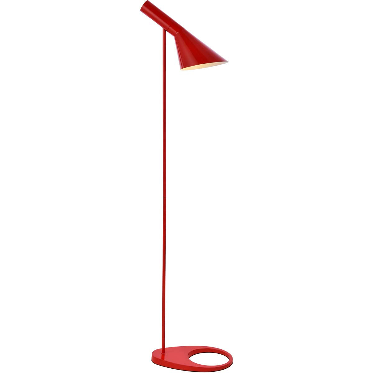 Elegant Lighting Living District Juniper 1-Light Modern Metal Floor Lamp in Red