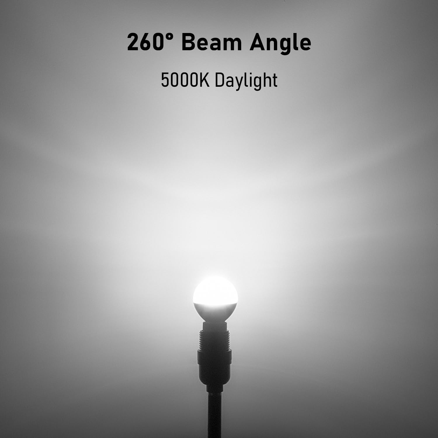 Maelsrlg LED Light Bulb, 60W Equivalent, Dimmable, Daylight 5000K, E12 Base, Clear Glass, 7W, 600 Lumens,