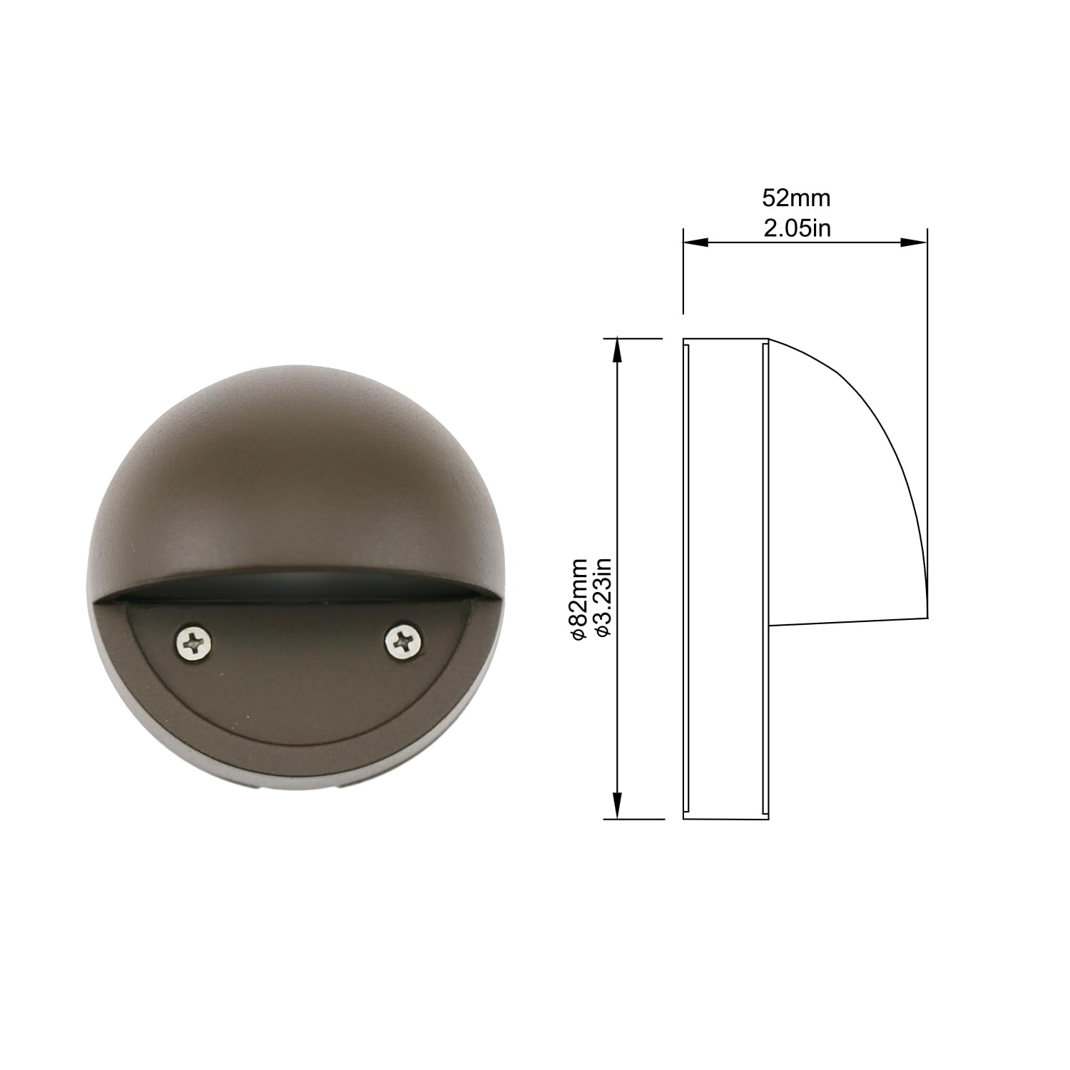 Lumina Lighting 2W Led Deck Lights (2 Pack) | Low Voltage Landscape Deck Lights Waterproof - 12V 3000K Outdoor Patio Lighting St