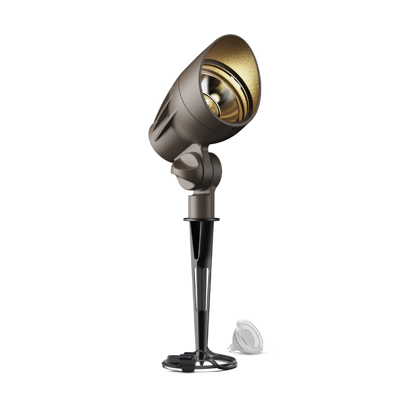 GOODSMANN Low Voltage Landscape Flood Light 5W LED 1PK Brown Replaceable Bulb Model 9121-16502-01A