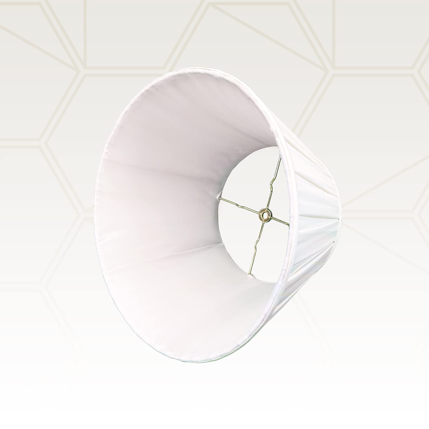 Royal Designs, Inc., Empire English Pleated Medium Lamp Shade, Spider Fitter, Bso-724-14Wh, 10 X 14.5 X 10 In, White