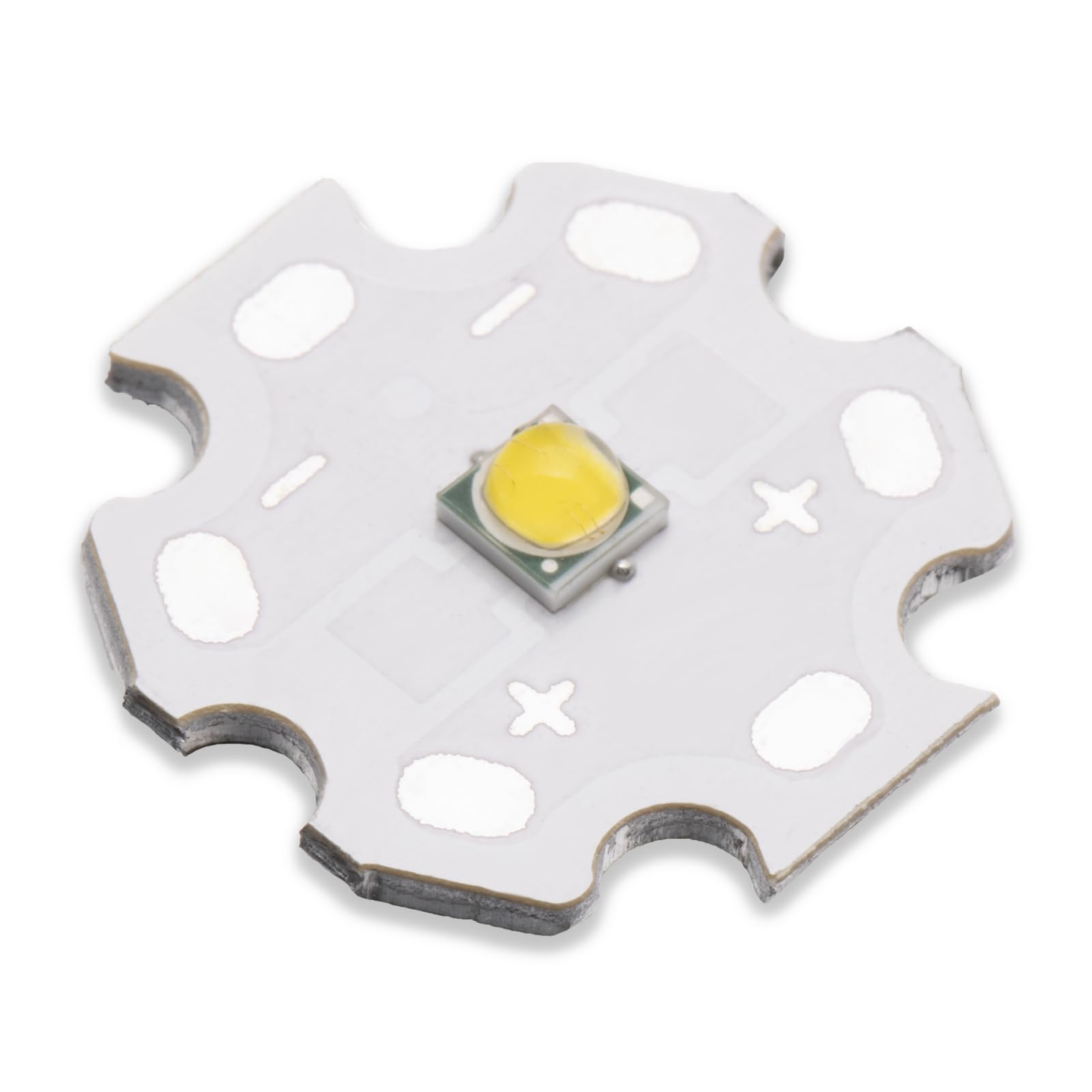 Ledguhon 5Pcs 3W White 3535 Smd High Power Led Chip With Aluminum Plate 20Mm Star Pcb Base Heat Sink Led Chip Replacement(120Deg