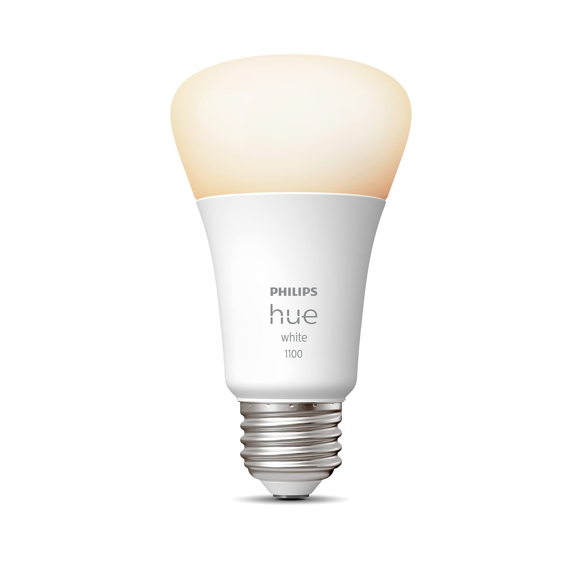 Philips Hue White A19 Medium Lumen Smart Bulb, 1100 Lumens, Bluetooth & Zigbee Compatible (Hue Hub Optional), Works With Alexa &