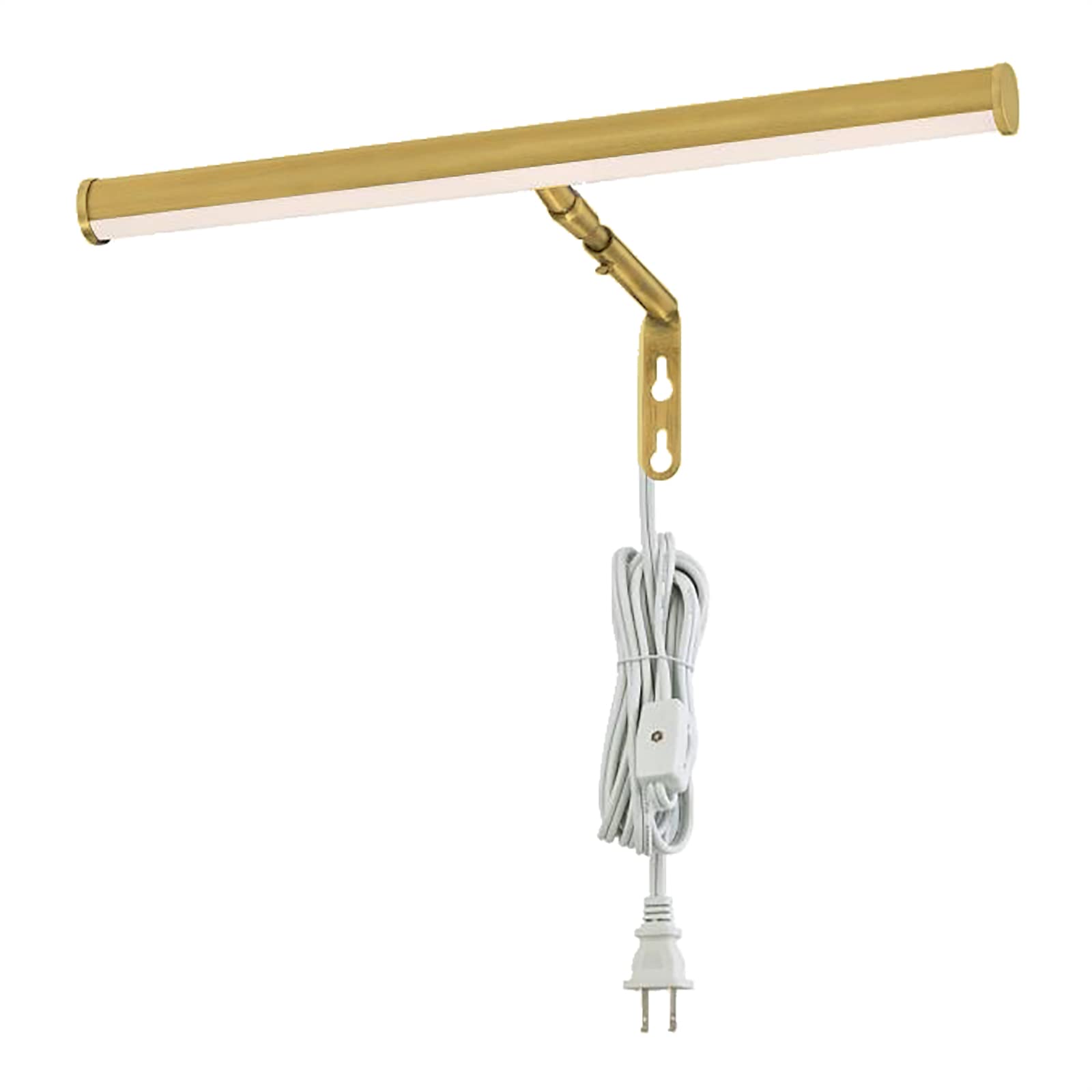 Ciata Picture Light 14-Inch Adjustable LED Art Light Polished Brass E12 Candelabra Base Model 817354029331