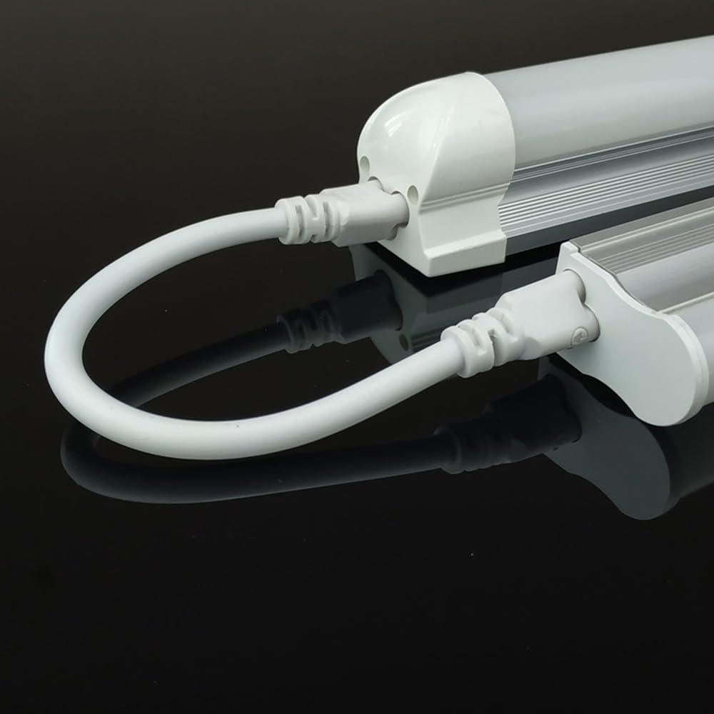 Zyamy 4Pcs T5 T8 Led Double End 7.8'' 3Pin Lamp Connecting Wire Ceiling Lights Daylight Led Integrated Tube Cable Linkable Cords