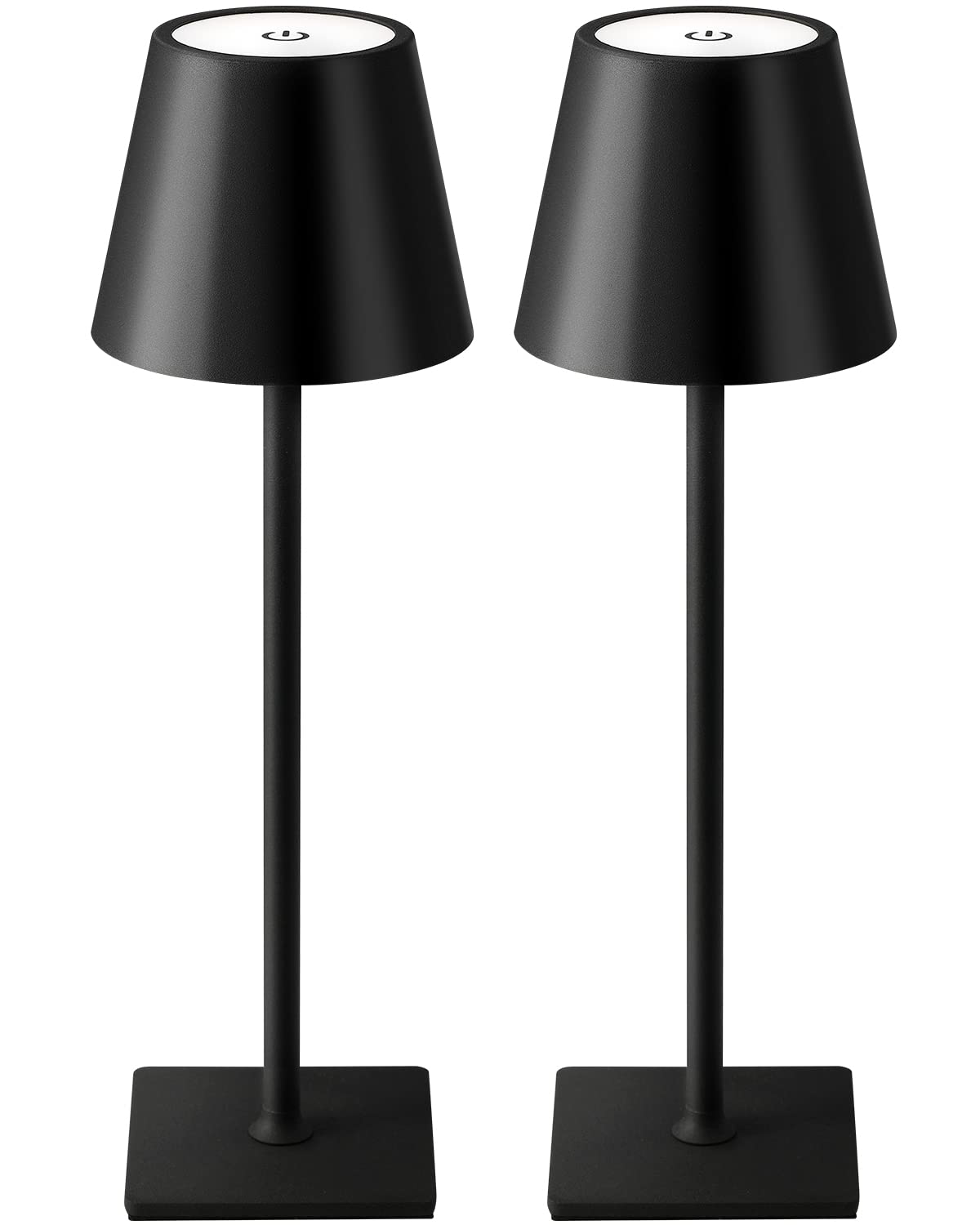 Kdg Cordless Table Lamp - Portable Led Desk Lamp, 5000Mah Battery, 3 Color Dimming, Black