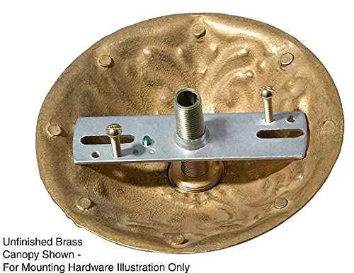 B&P Lamp Antique Brass Finish Cast Brass Canopy Kit Model 11877A
