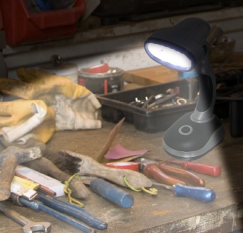 IdeaWorks LED Desk Lamps Set of 2, Large, Plastic, Pivoting Heads, Red/Blue, Model JB6173MULTI