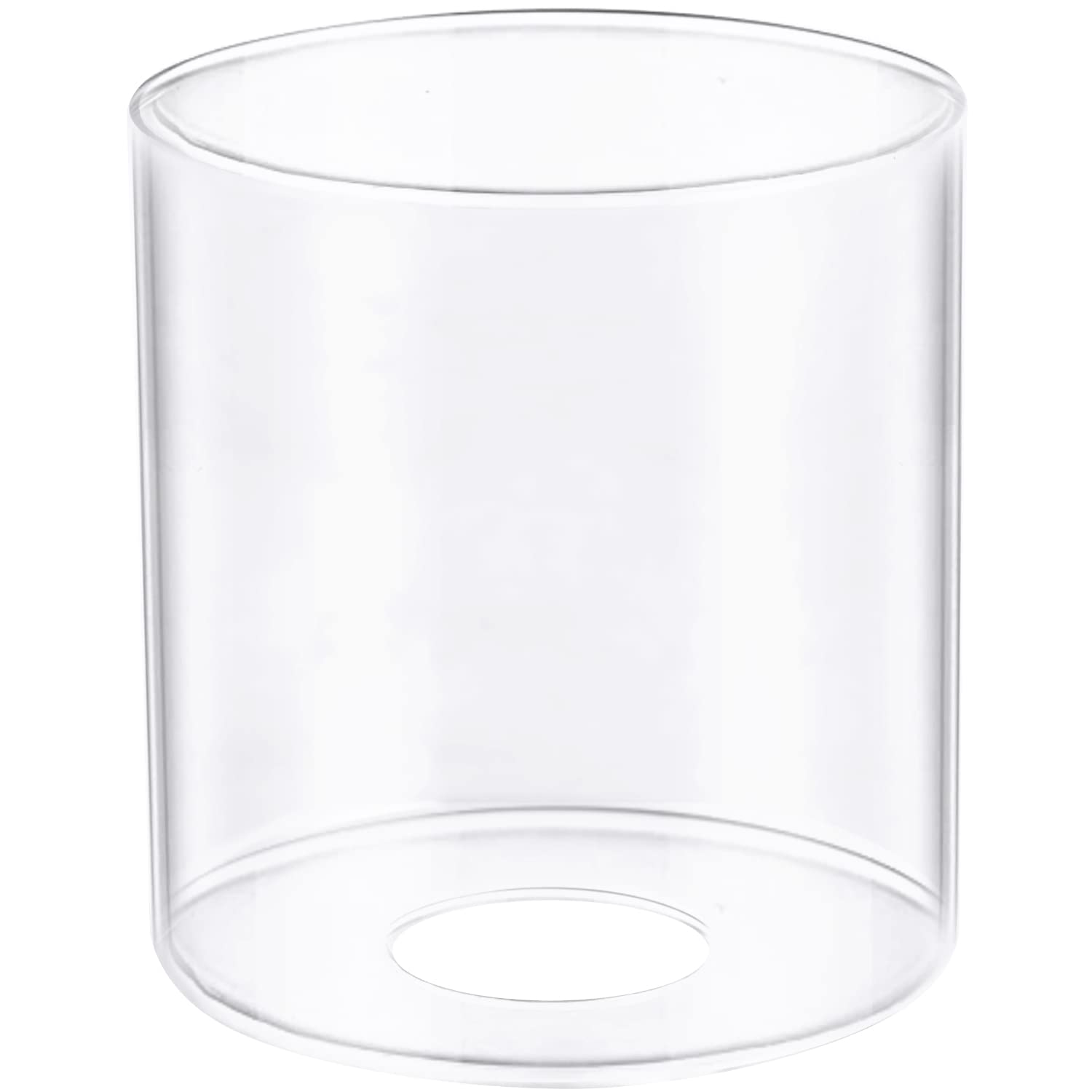 Hghyjrxfkl 1 Pack Clear Glass Lamp Shade, With 1-5/8'' Fitter Opening, Cylinder Glass Lamp Shade Replacement For Table Lamps,Wal