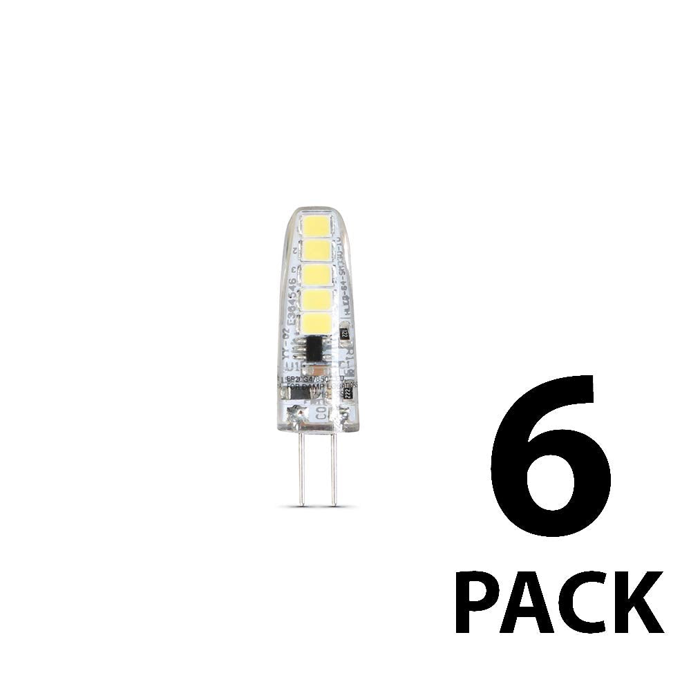 Feit Electric LED Capsule Bulb, 20W Equivalent, Dimmable, G4 Base, 3000K Warm White, 6 Count, Model BP20G4/830/LED