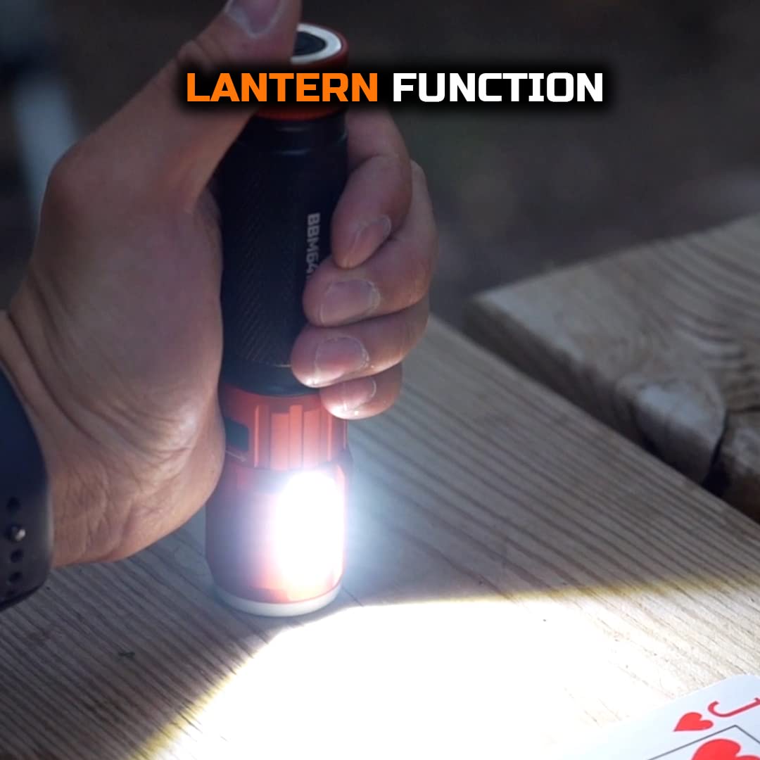 Blackfire - Klein Tools Outdoors - Rechargeable Weatherproof Magnetic Flashlight with Lantern BBM6412, 500 Lumens, Glow-in-Dark
