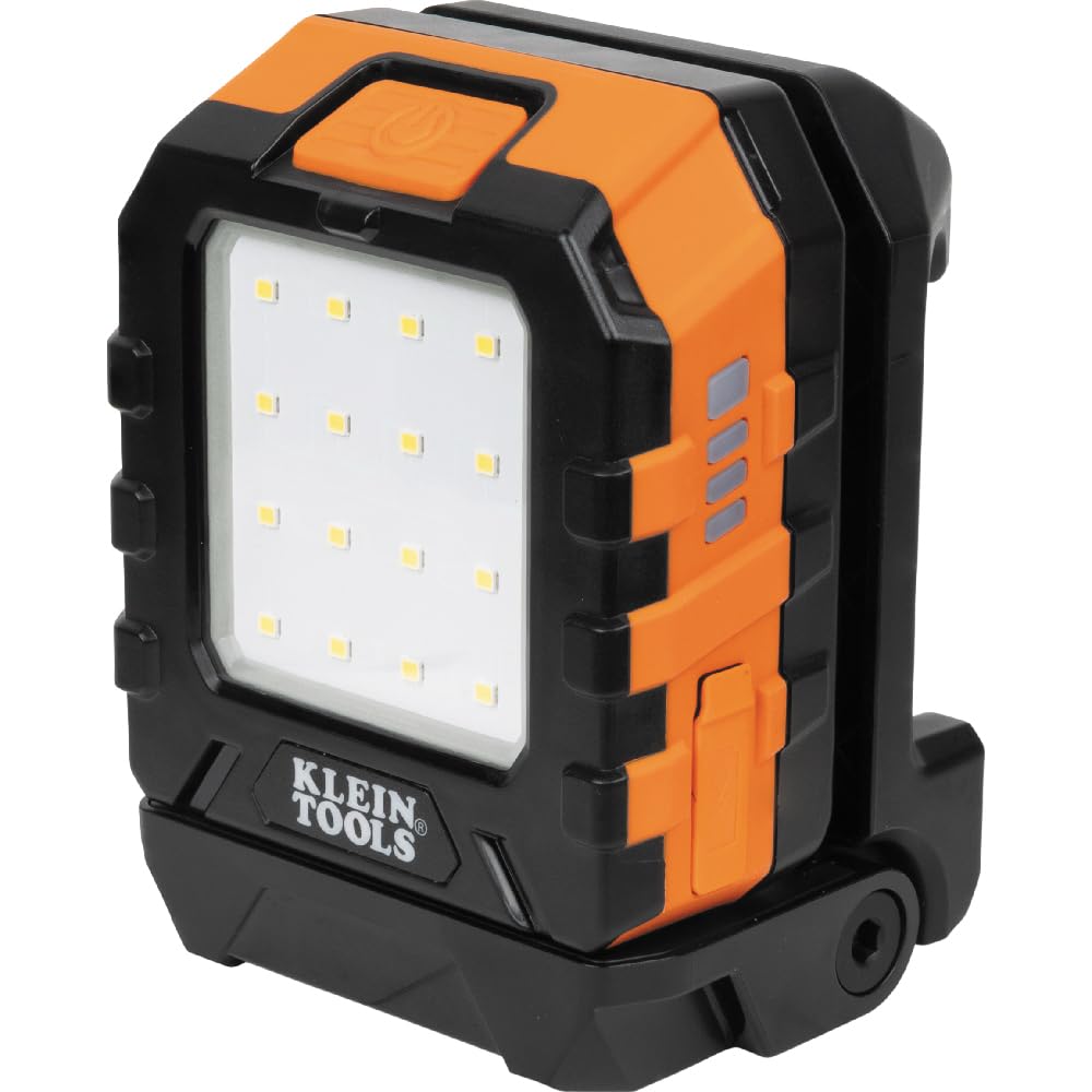 Klein Tools 56416 MODbox Rechargeable 1000-Lumen LED Area Work Light with Magnets, 3 Brightness Levels, 360-Degree Rotation, and