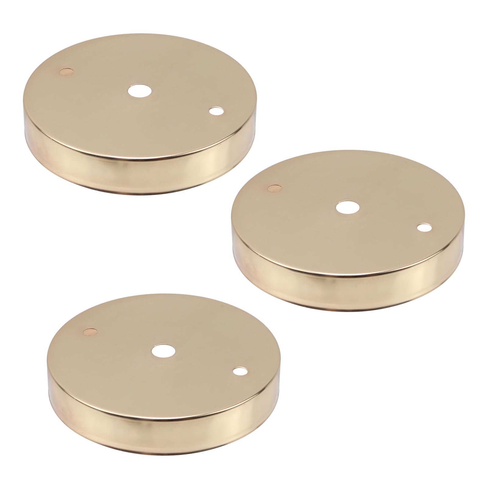 Quluxe 4 Inch Light Canopy Kit, Vintage Chandelier Ceiling Plate With Hook, Retro Pendant Light Canopy Kit With All Mounting Hardware For Pendant Light Or Chandelier- Rose Gold (Pack Of 3)