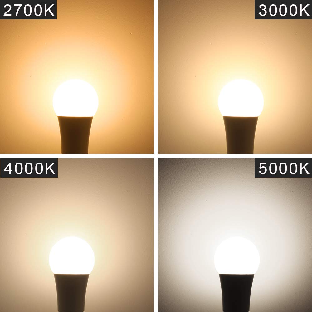 Energetic Led Gu24 Base Light Bulb  800 Lumens  A19 Shape  60 Watt Equivalent (8.5W)  5000K Daylight  Non-Dimmable  Twist Lock Light Bulbs For Home Lighting  Ul Listed  4 Pack
